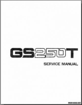 1980-1981 Suzuki GS250T GS300 Motorcycle Service Manual