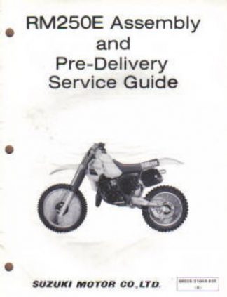 Used Official Suzuki RM250 Motorcycle Assembly Preparation Manual