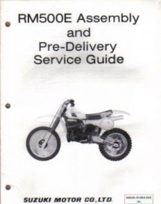 Suzuki RM500 Motorcycle Assembly Preparation Manual