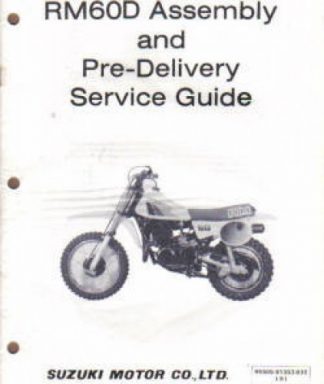Used Official Suzuki RM60 Motorcycle Assembly Preparation Manual