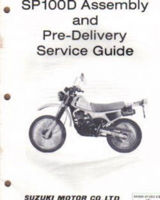 Used Official 1983-1984 Suzuki SP100D Motorcycle Assembly Preparation Manual