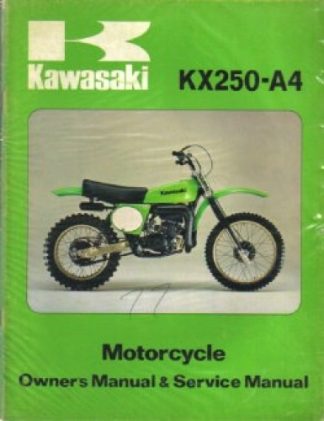 Used Official 1974 Kawasaki KX250 A4 Factory Owners and Service Manual