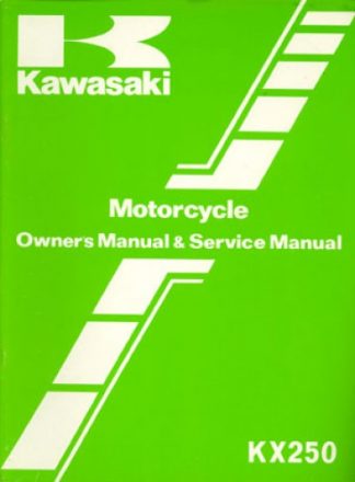 Used Official 1982 Kawasaki KX250 Owners Service Manual