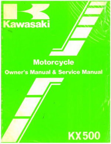 Used Official 1984 Kawasaki KX500 Owners Service Manual