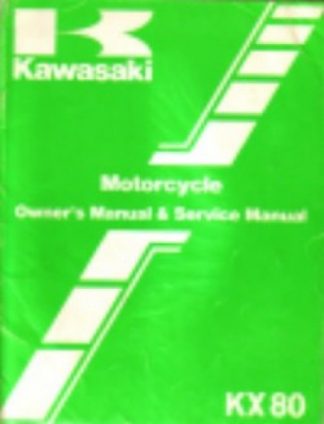 Used Official Kawasaki KX80 Factory Owners Service Manual