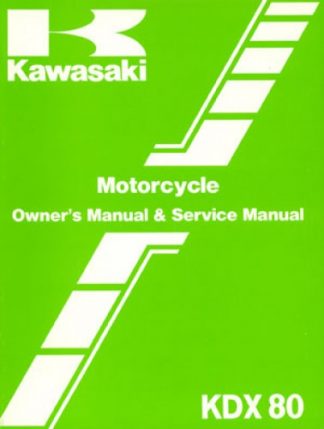 Used Official 1986 Kawasaki KDX80 Factory Owners Service Manual