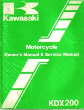 Used Official 1987 Kawasaki KDX200C2 Factory Owners and Service Manual
