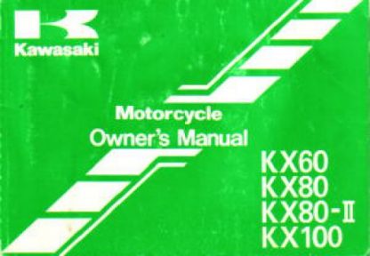 Used 1999 Kawasaki KX60 KX80 KX100 Owners Manual