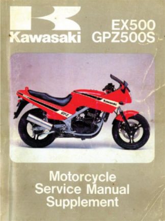 Used Official 1987 Kawasaki EX500-A1 GPZ500S Factory Service Manual Supplement