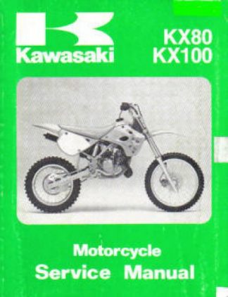Used Official 1991-1992 Kawasaki KX80 KX100 Factory Service Manual