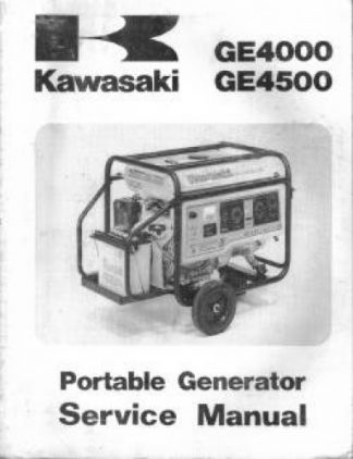 Kawasaki GE4000 4500 Portable Generator Service Manual
