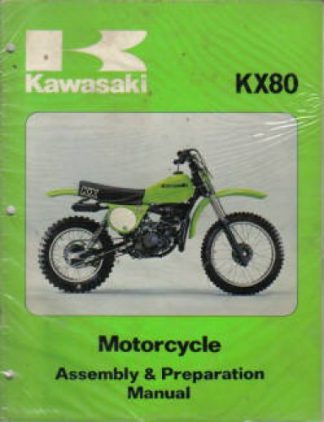 Used Official 1979 Kawasaki KX80-A1 Motorcycle Assembly Preparation Manual