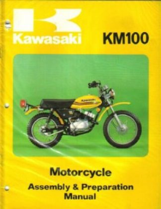 Used Official 1979 Kawasaki KM100A4 Motorcycle Assembly Preparation Manual
