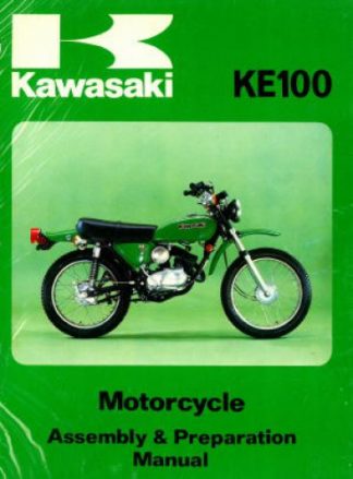 Used Official 1979 Kawasaki KE100A8 Motorcycle Assembly Preparation Manual