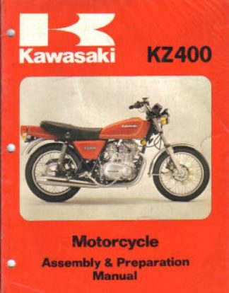 Used Official 1979 Kawasaki KZ400B2 Motorcycle Assembly Preparation Manual