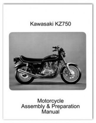 Used Official 1979 Kawasaki KZ750B4 Twin Motorcycle Assembly Preparation Manual