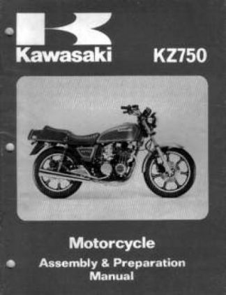 Used Official Kawasaki KZ750-E1 Motorcycle Assembly Preparation Manual