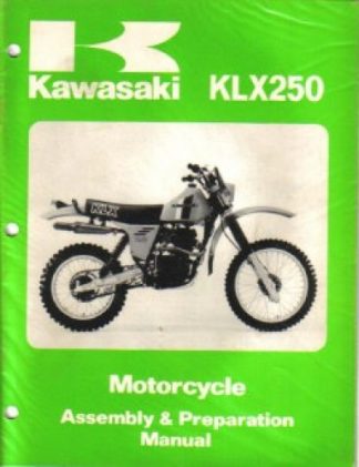 Used Official 1980 Kawasaki KLX250 Motorcycle Assembly Preparation Manual
