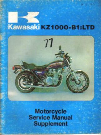 1977 Kawasaki KZ1000 B1 LTD Service Manual Supplement