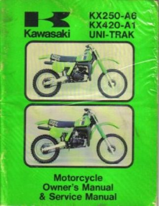 Used Official 1980 Kawasaki KX250 KX420 Factory Owners and Service Manual