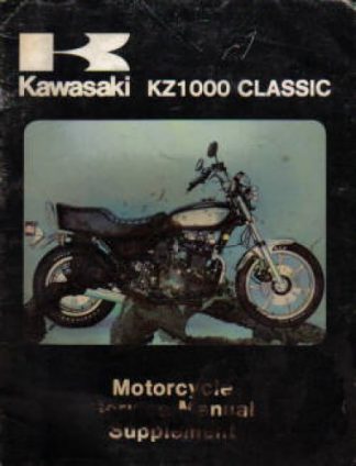 Used Official Kawasaki KZ1000 G-1 1980 Service Manual Supplement