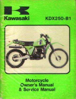 Used 1981 Kawasaki KDX250B1 Factory Service Manual