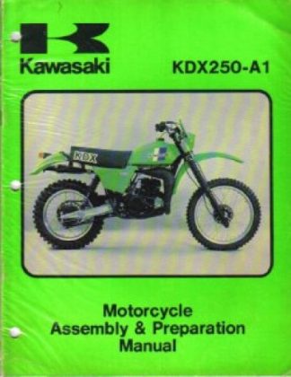 Used Official 1980 Kawasaki KDX250A1 Motorcycle Assembly Preparation Manual