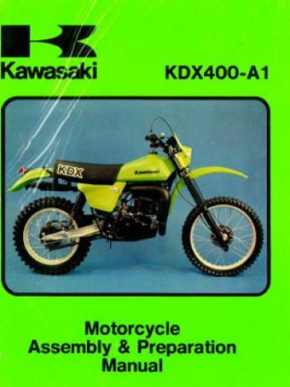 Used Official 1979 Kawasaki KDX400-A1 Motorcycle Assembly Preparation Manual