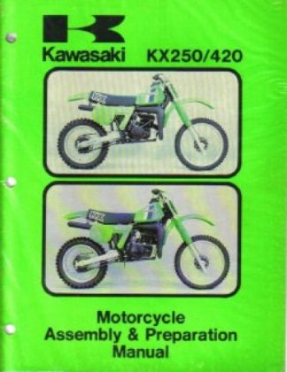 Official 1980 Kawasaki KX420-A1 1980 Kawasaki KX250A6 Motorcycle Assembly Preparation Manual