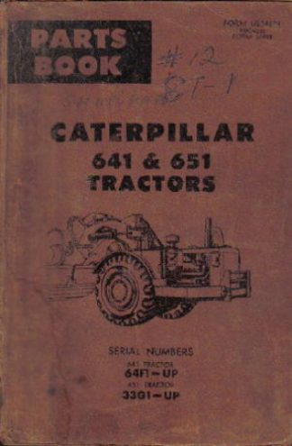 Used Caterpillar 641 651 Tractor Parts Manual
