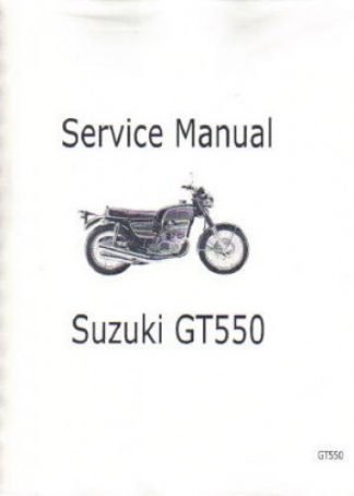 Official 1973-1977 Suzuki GT550 Service Manual