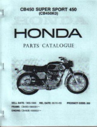 Used Official Honda 1965-1968 CB450K0 Factory Parts Manual