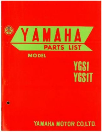 Used Official 1965 Yamaha YGS1-T and 1965 Yamaha YGS1 Factory Parts Manual