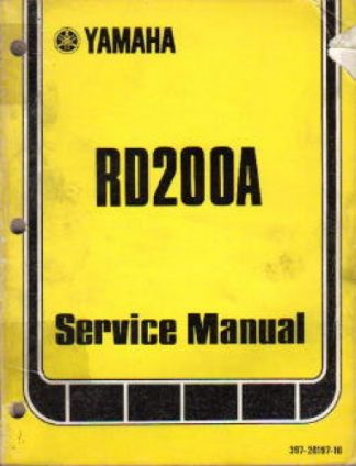 Official 1974 Yamaha RD200A Factory Service Manual