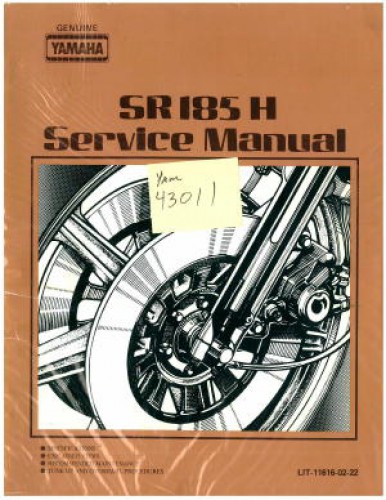 1981 Yamaha SR185H Motorcycle Service Manual