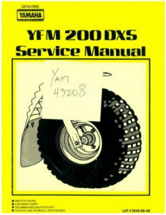 1986 Yamaha YFM200DXS Moto-4 Factory Service Manual