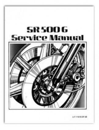 Yamaha SR500 XT500 TT500 Motorcycle Service Repair Manual