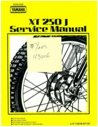 Official 1980-1982 Yamaha XT250J Factory Service Manual