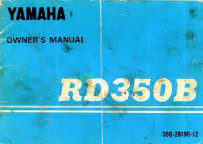 1975 Official Yamaha RD350B Owners Manual