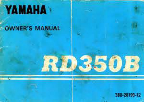 1975 Yamaha RD350B Motorcycle Owners Manual