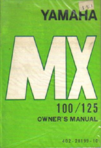 Used Yamaha MX100 MX125 Factory Owners Manual
