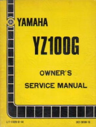 1980 Yamaha YZ100G Factory Owners Service Manual
