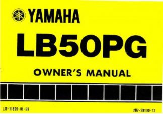 1980 Yamaha LB50PG Moped Chappy Factory Owners Manual