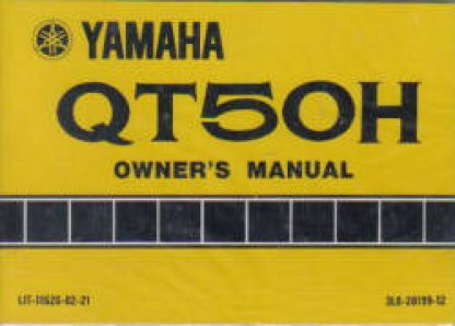 Used Official 1981 Yamaha QT50H Moped Owners Manual