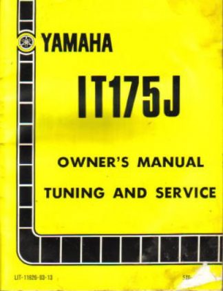 1982 Yamaha IT175J Factory Owners Service Manual