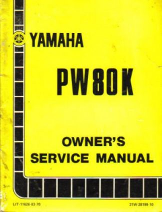 Used Official Yamaha PW80K Factory Service Manual