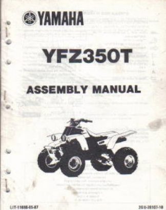 Used Official Yamaha YFZ350T-D Factory Assembly Manual
