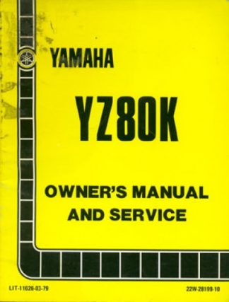 Official 1983 Yamaha YZ80K Factory Service Manual