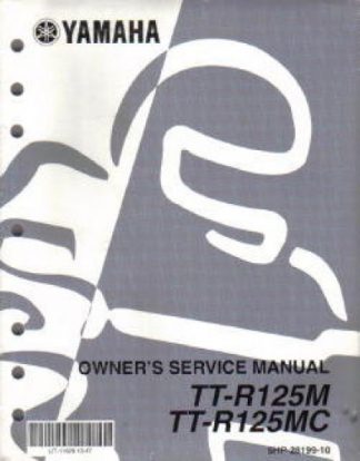 Official 2000 Yamaha TT-R125 Factory Service Manual