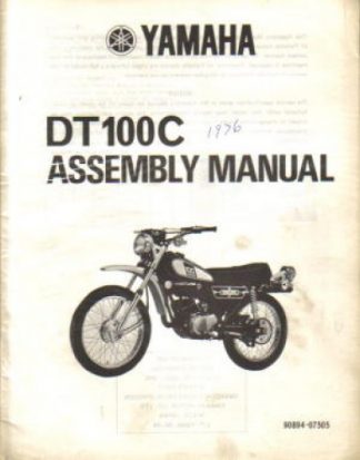 Used Official 1976 Yamaha DT100C Assembly Manual
